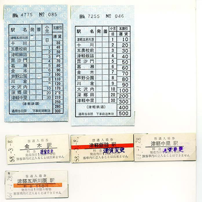 津軽鉄道切符コレクション
